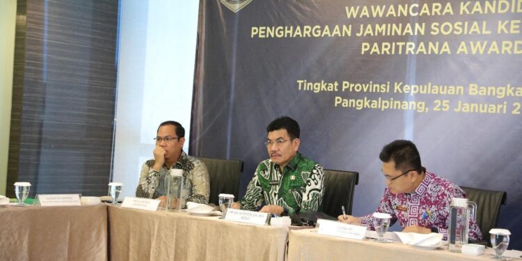 Sekda Naziarto Lakukan Wawancara dan Penilaian Kepada Kandidat Paritrana Award Tahun 2023