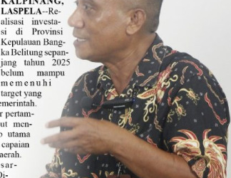 Investasi Babel 2025 Tak Capai Target, Lesunya Pertambangan dan Beban Regulasi Jadi Kendala